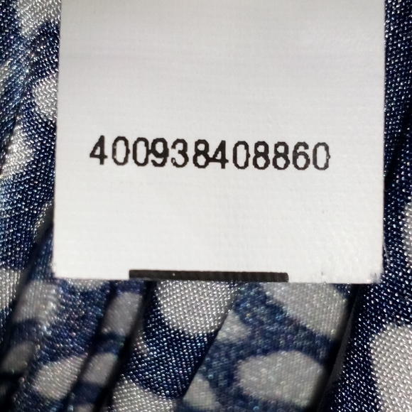 Dana Buchman Drape Neck Dress Navy Blue and White Size XS - Picture 8 of 8